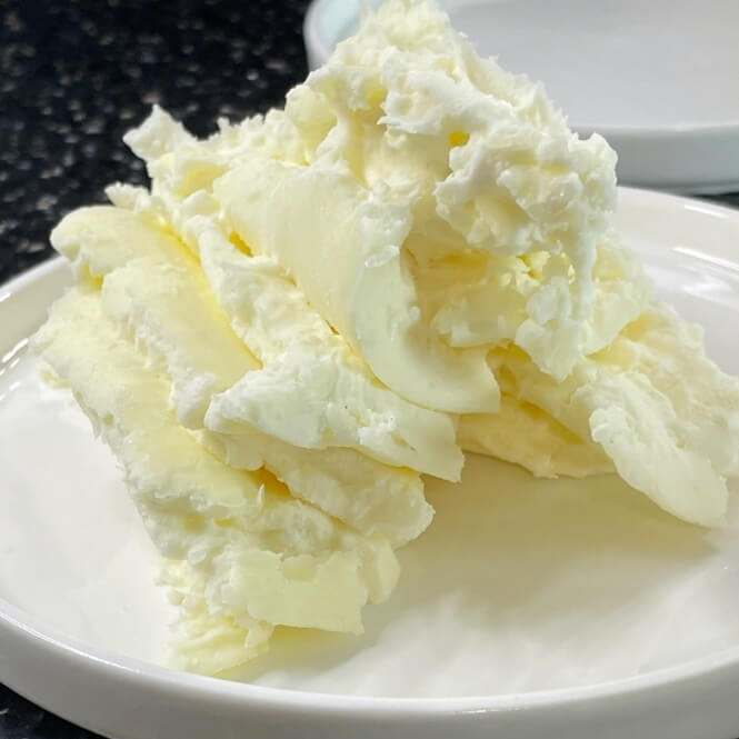 Kaimak on a plate