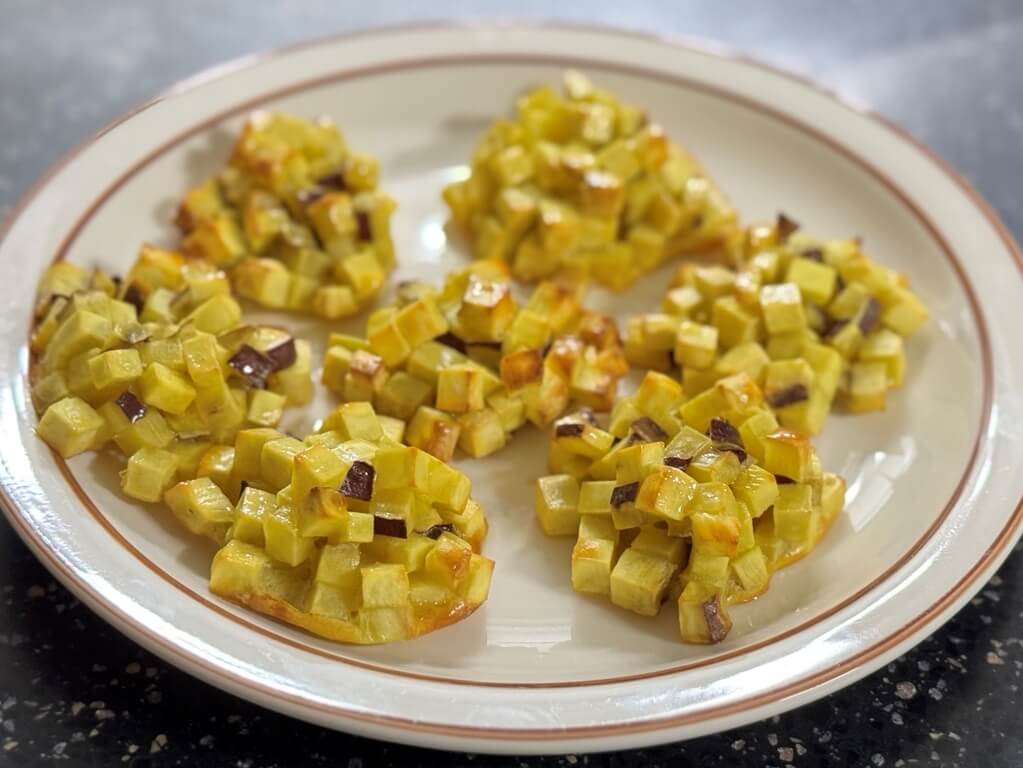 A close-up of the finished sweet potato cookie recipe.
