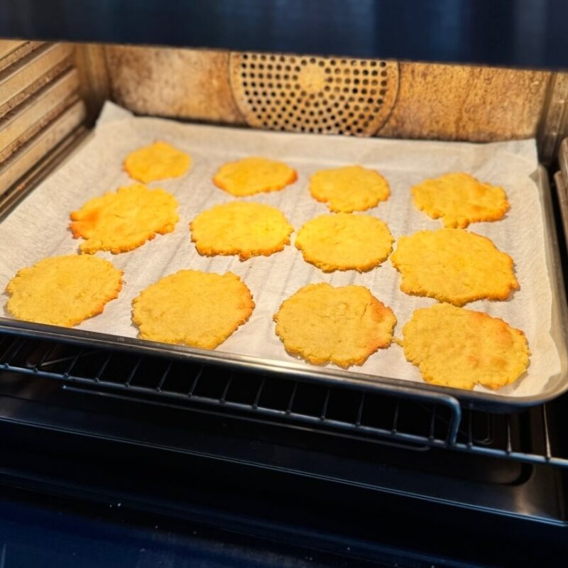 What a baked sweet potato chip should look like