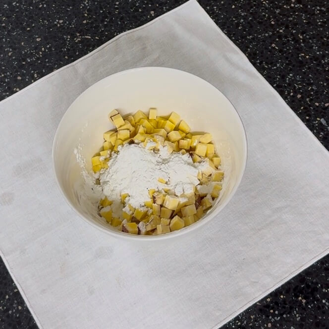 Starch powder added