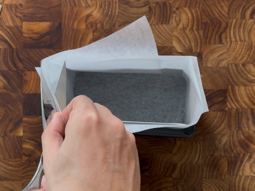 The cut paper foil in the mold
