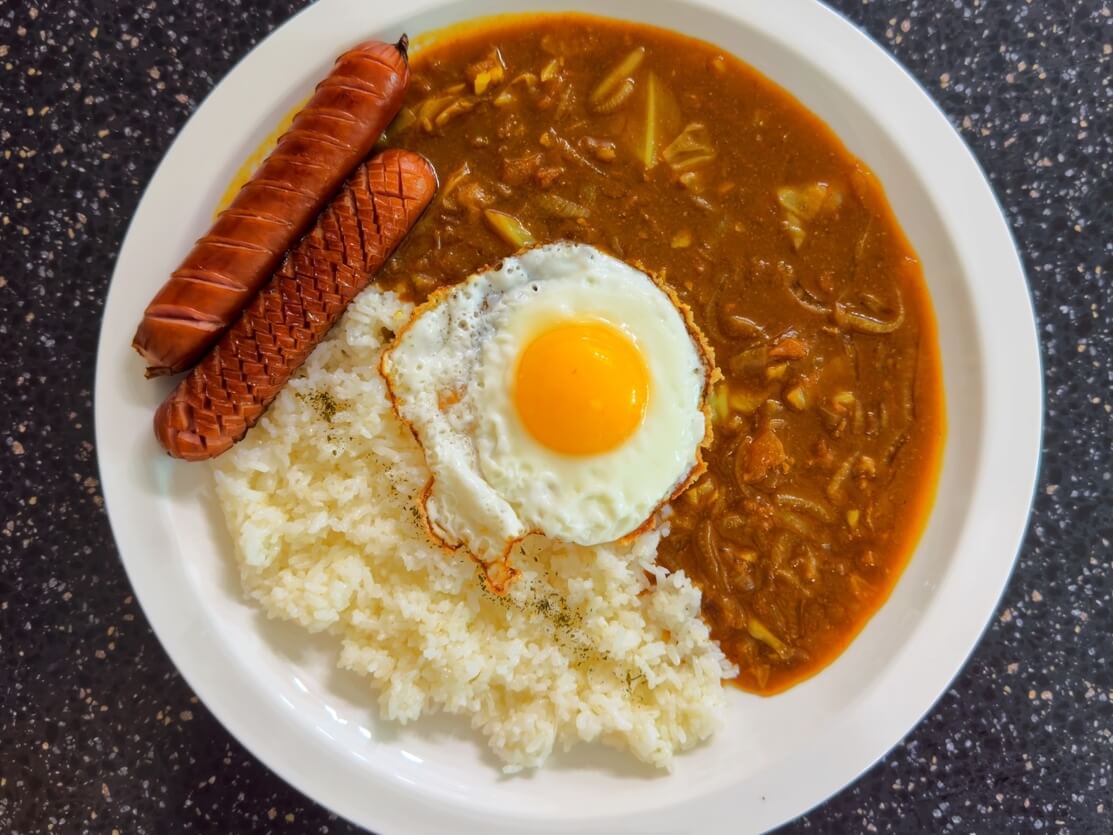 토마토카레 레시피를 완성한 모습