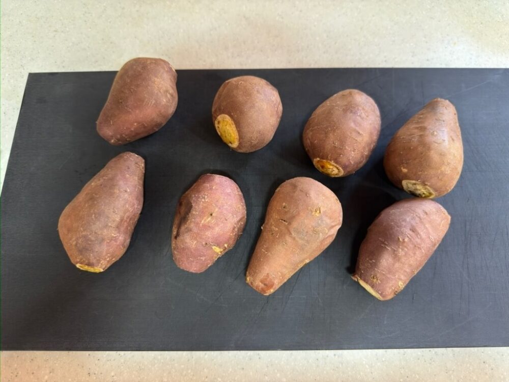 What the baked sweet potatoes look like