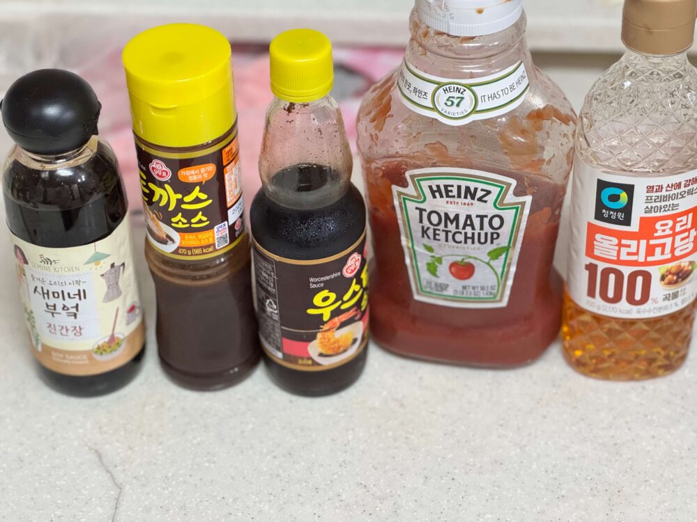 Listing the ingredients for teriyaki sauce