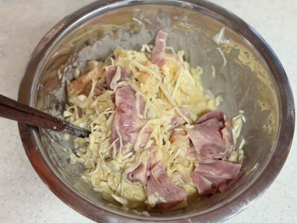 Mixed ingredients in a bowl
