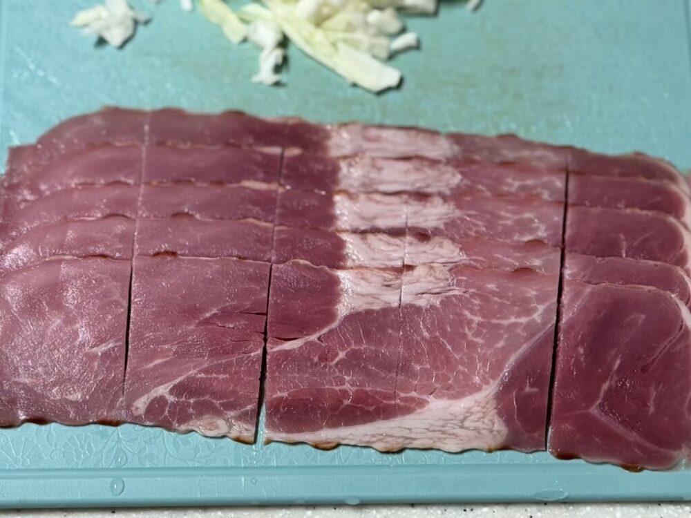 Bacon cut into bite-sized pieces