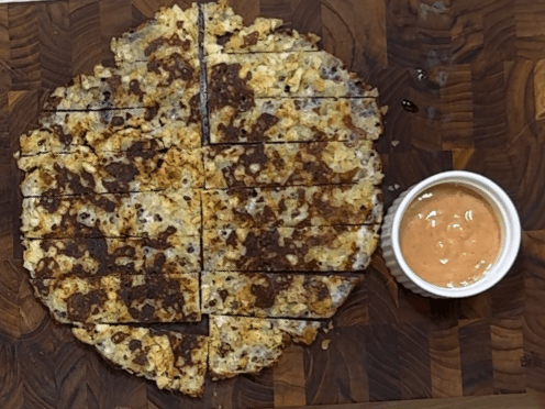 La receta terminada de tater tots con patatas fritas